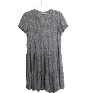 Beach Lunch lounge navy  blue and white summer dress size XS